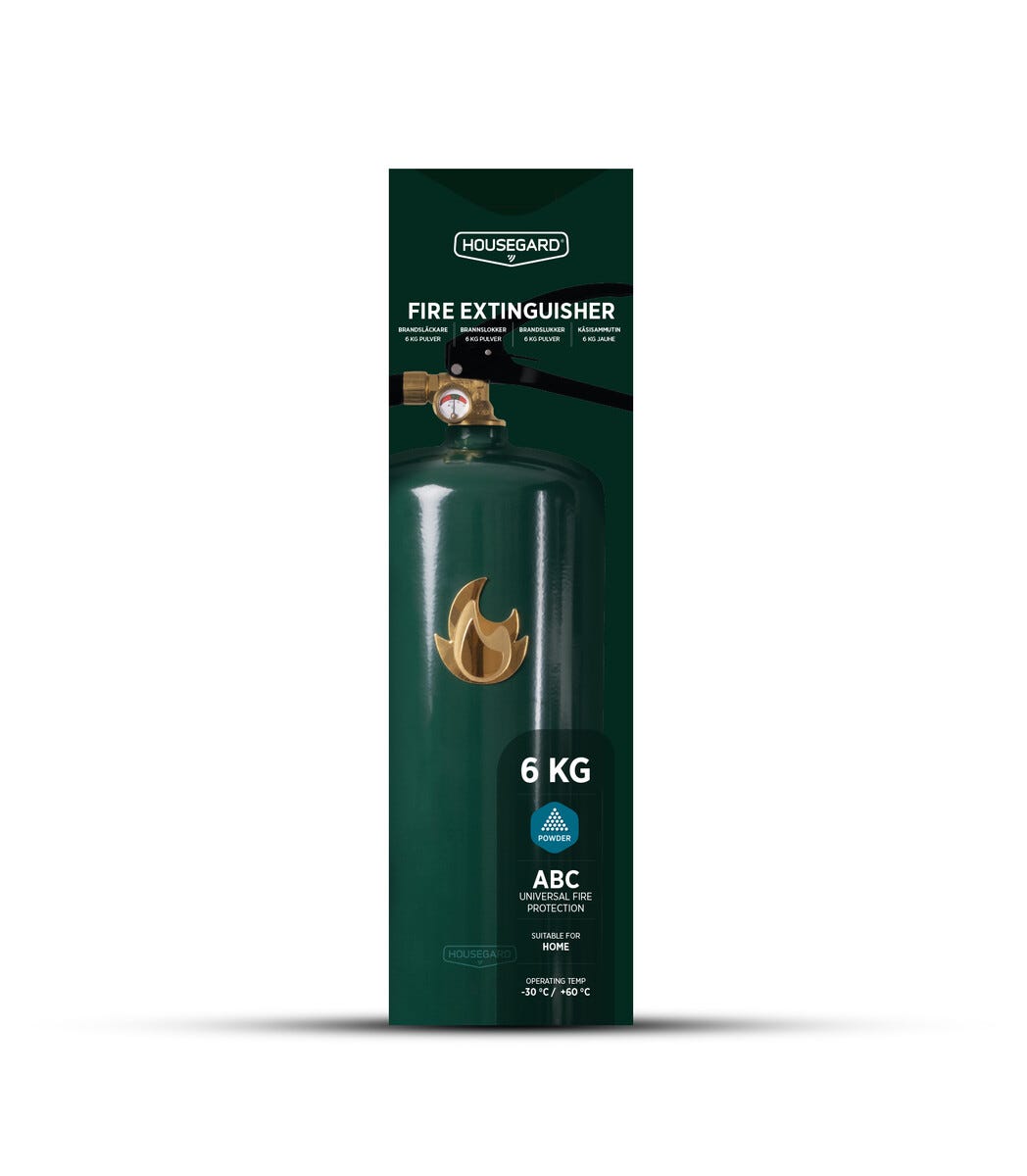 Pulversläckare 6Kg Grön/Guld